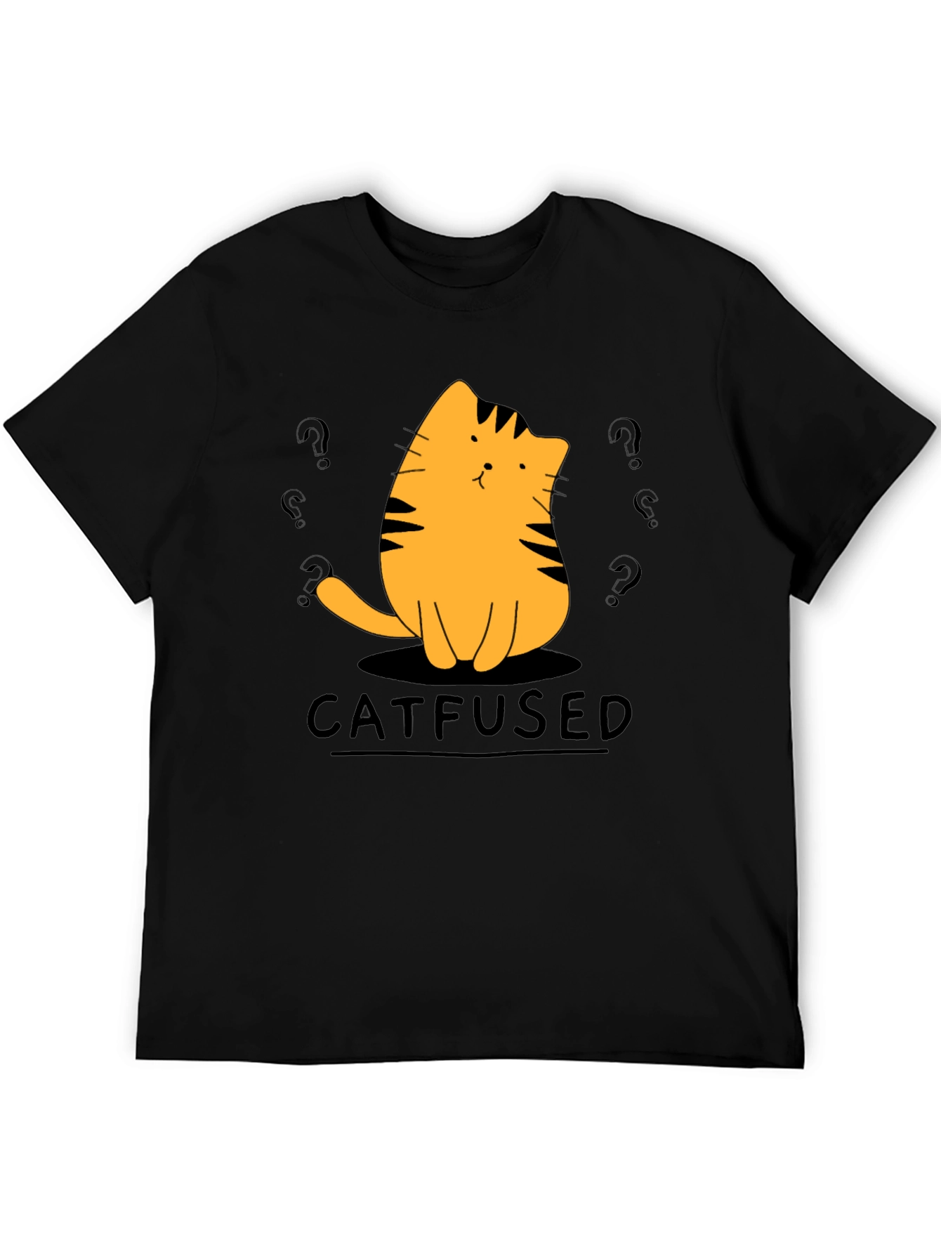 Catfused Graphic T-Shirt - Confused Cat Tee