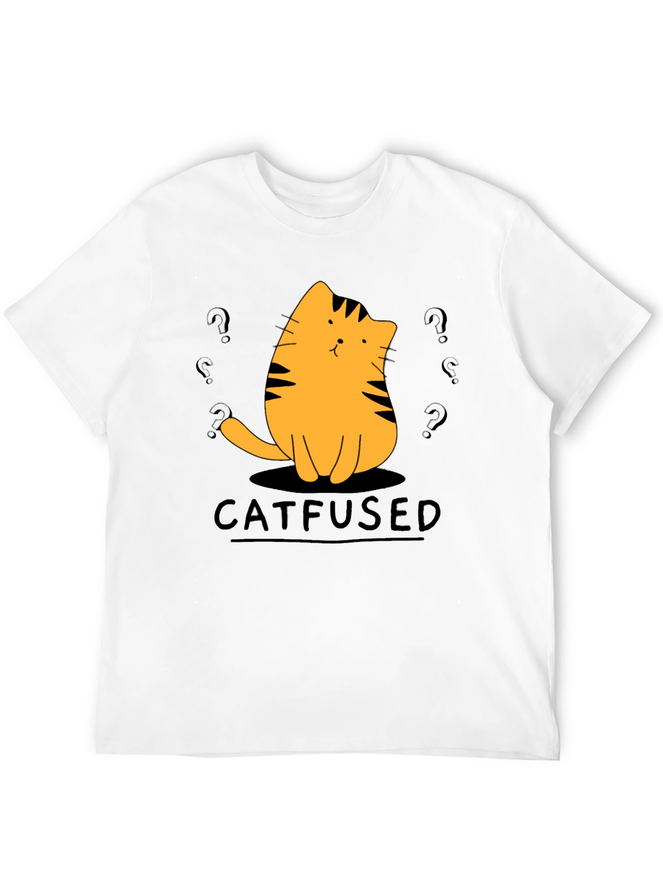 Catfused Graphic T-Shirt - Confused Cat Tee