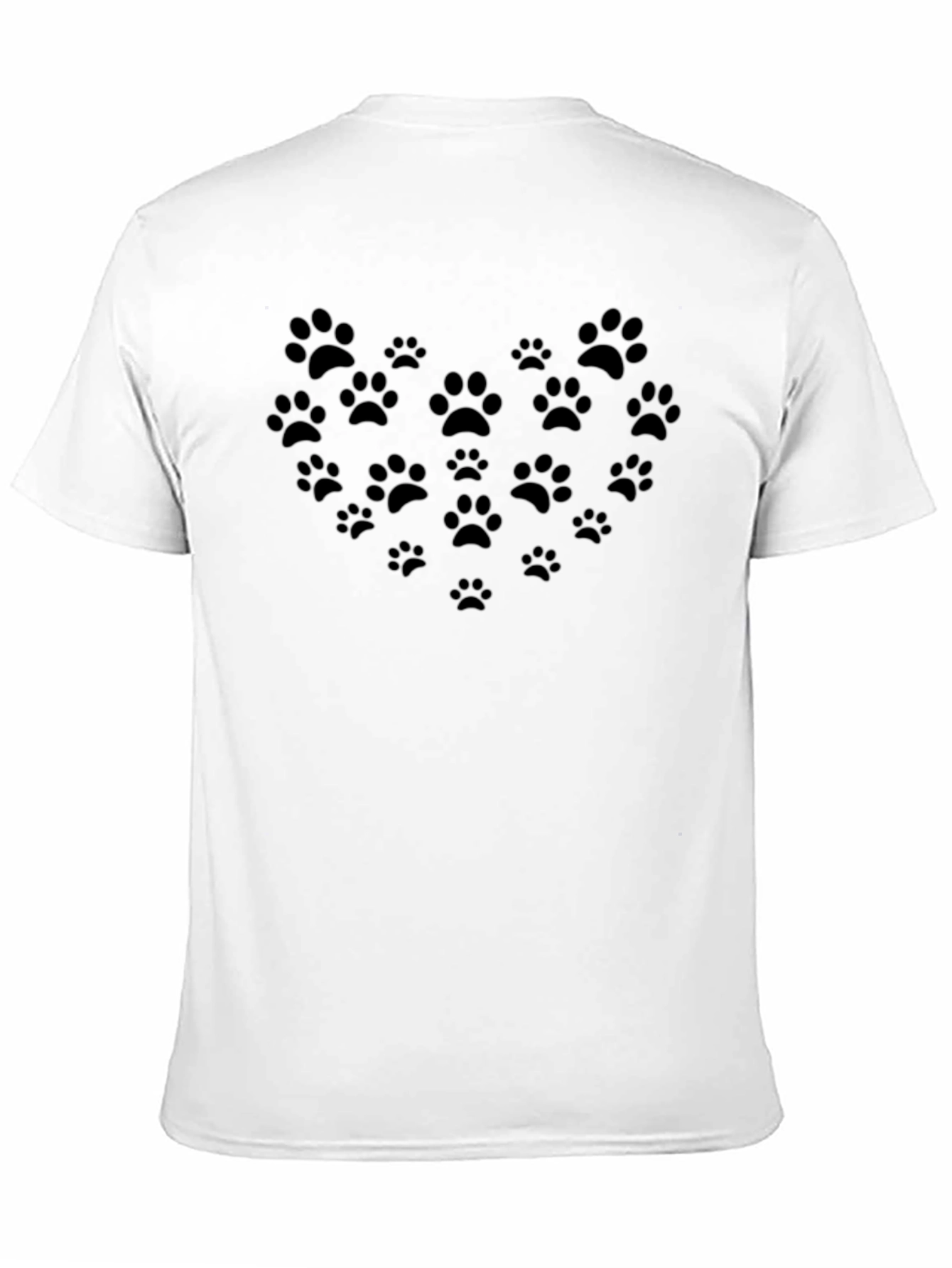 Paw Print Heart T-Shirt - Cute Pet Lover Tee