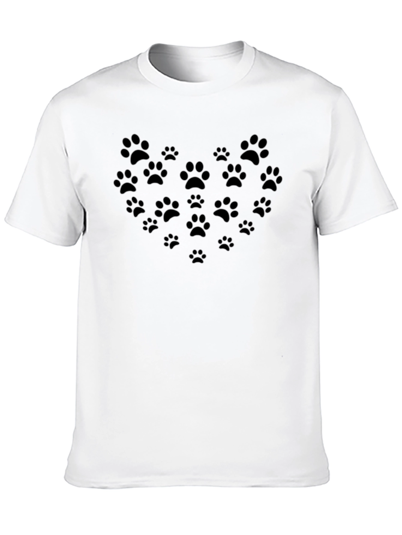 Paw Print Heart T-Shirt - Cute Pet Lover Tee