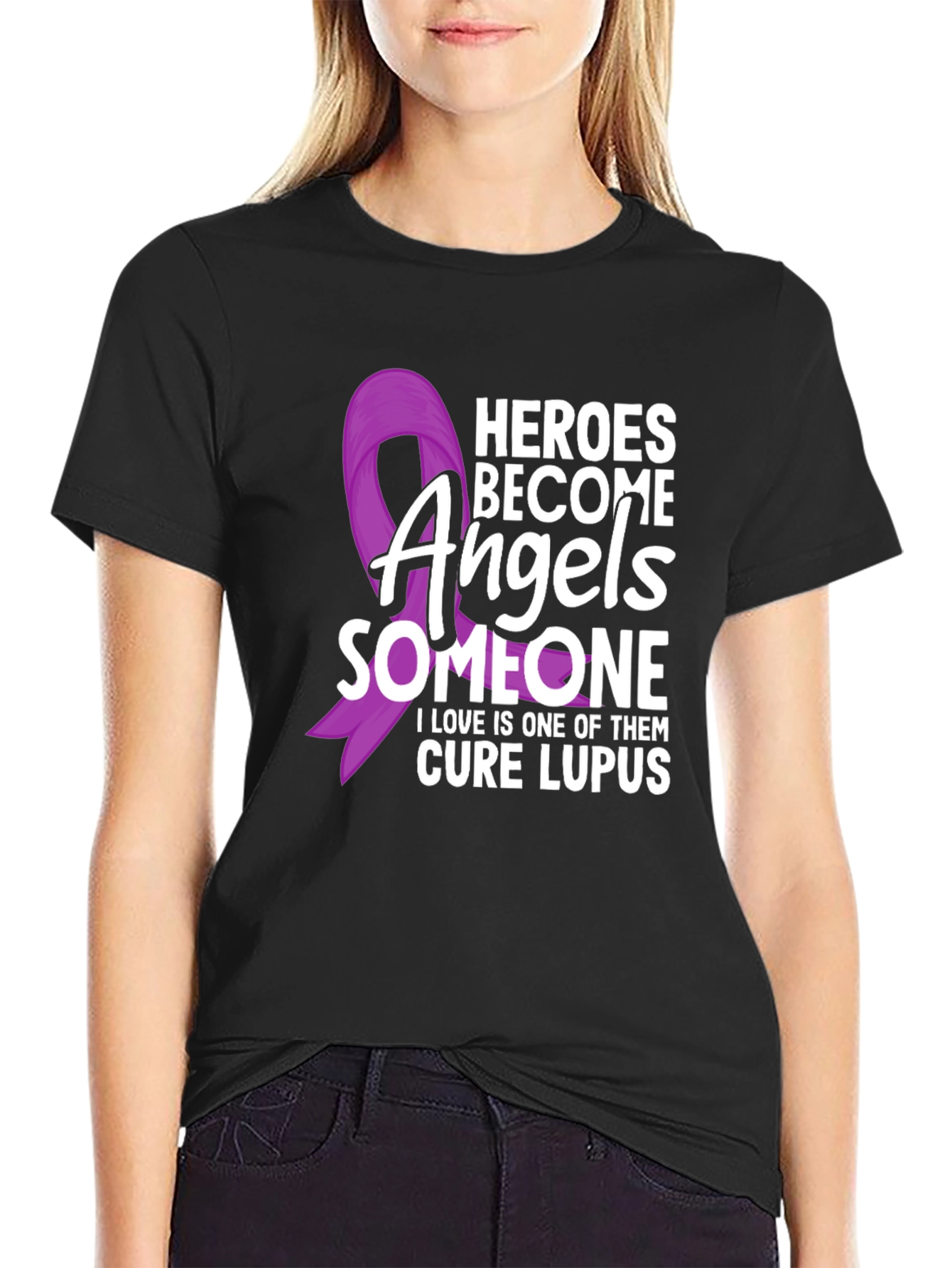 Heroes Become Angels Lupus Awareness T-Shirt