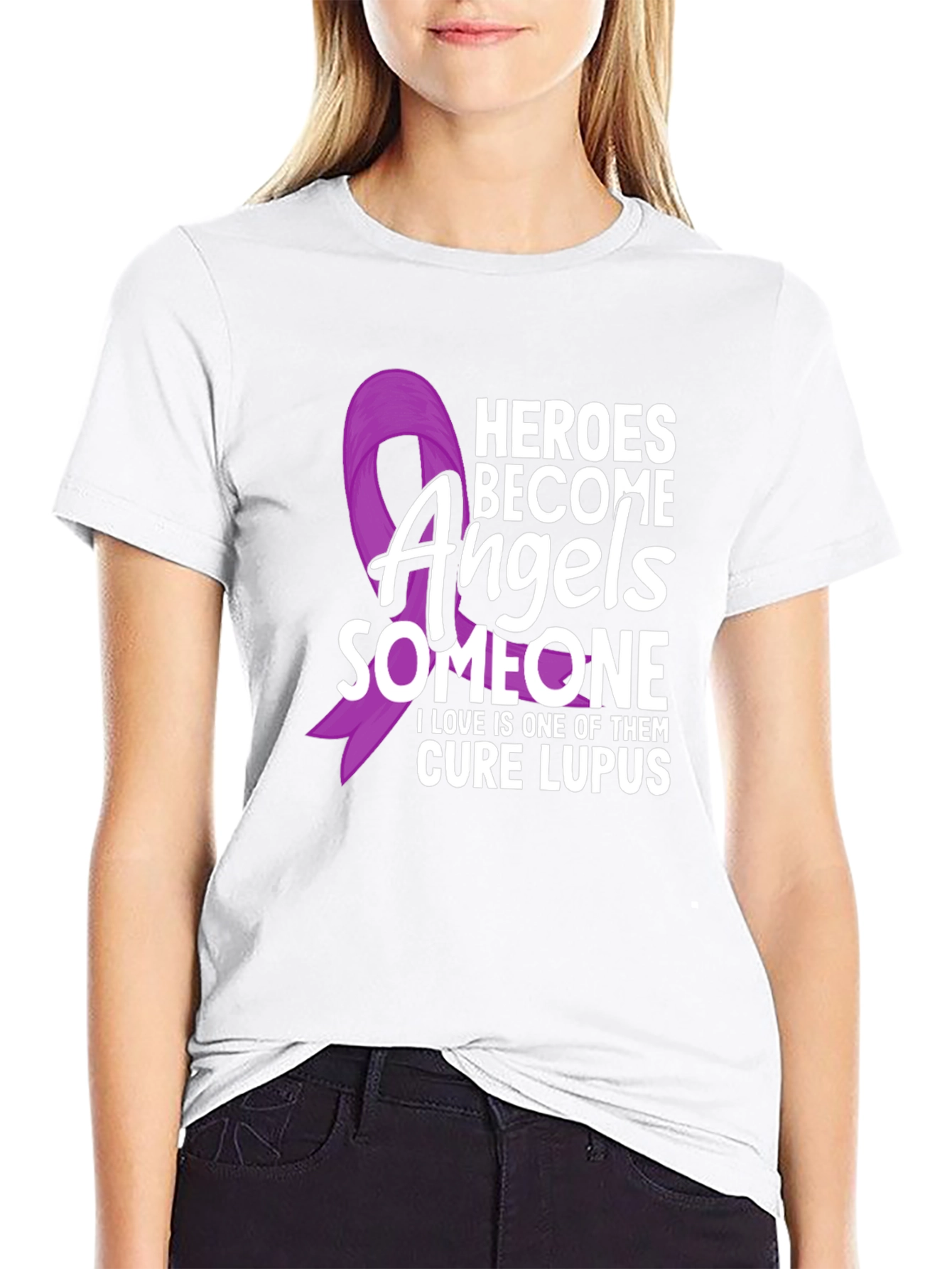 Heroes Become Angels Lupus Awareness T-Shirt