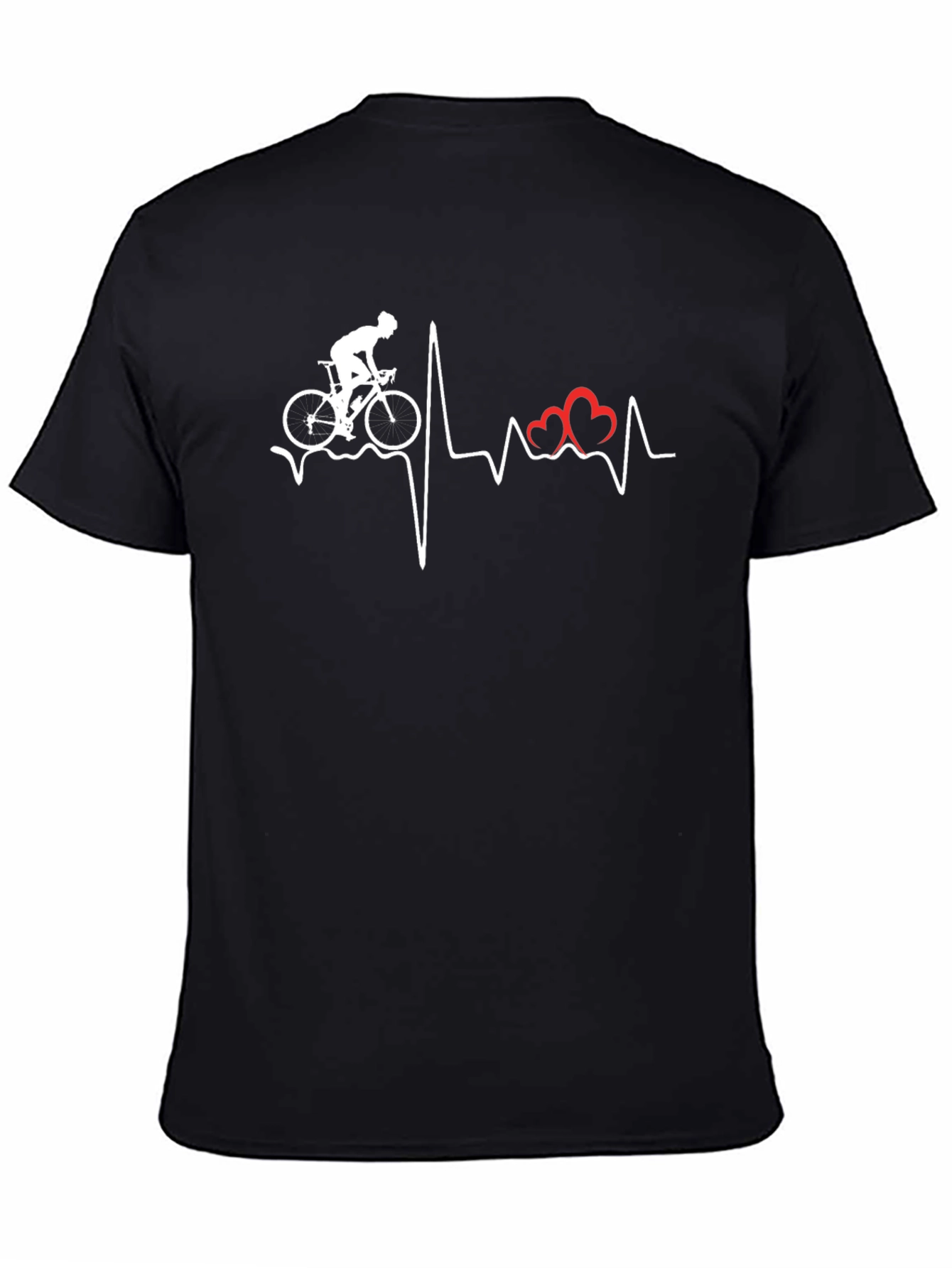 Cycling Heartbeat Graphic Tee - Ride with Passion
