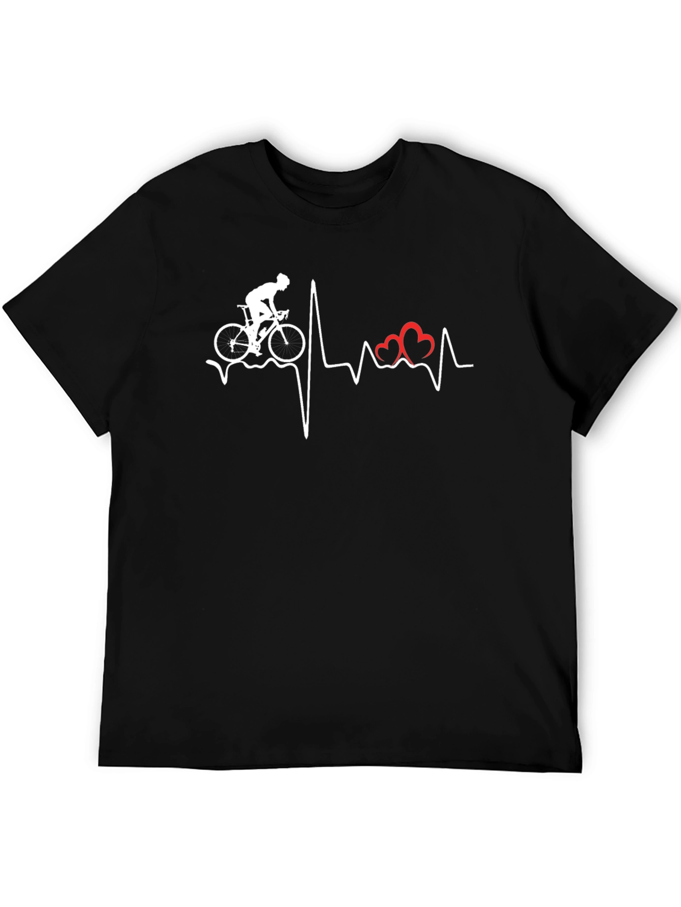 Cycling Heartbeat Graphic Tee - Ride with Passion