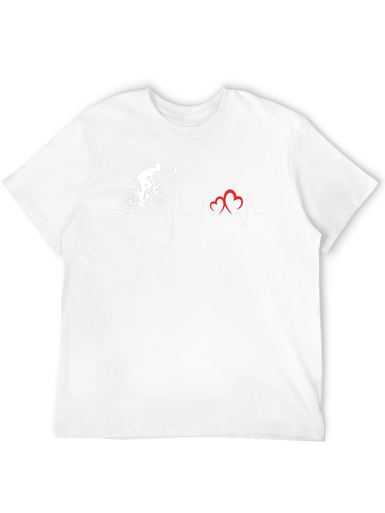 Cycling Heartbeat Graphic Tee - Ride with Passion