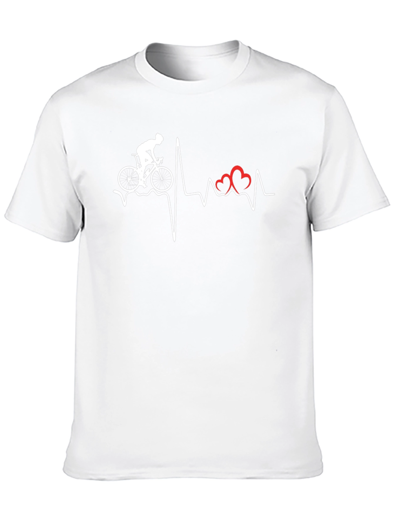 Cycling Heartbeat Graphic Tee - Ride with Passion
