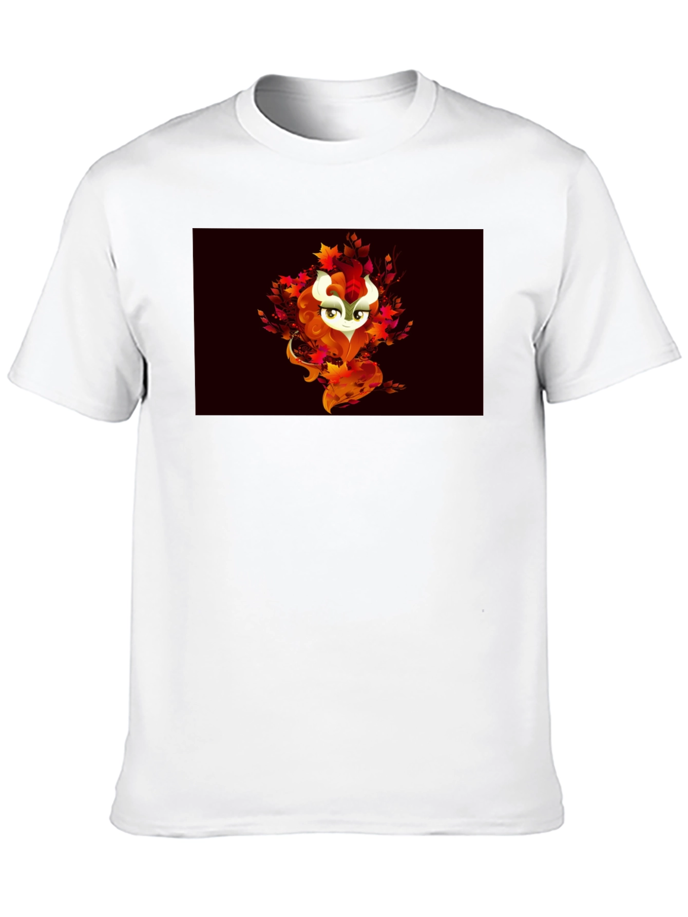 Autumn Spirit Graphic Tee - Black Cotton Blend