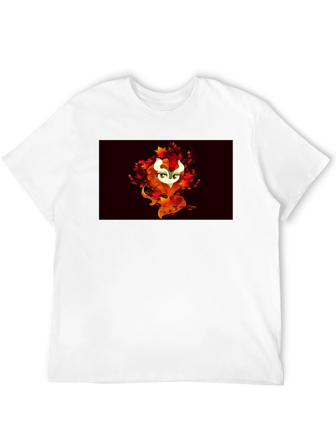 Autumn Spirit Graphic Tee - Black Cotton Blend
