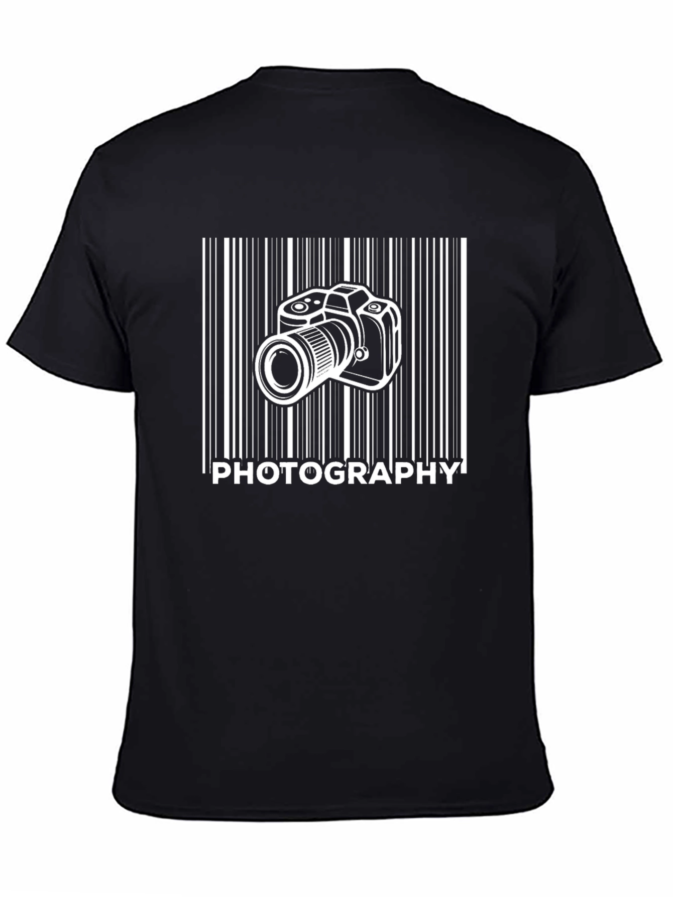 Photography Barcode T-Shirt - Camera Lover Tee
