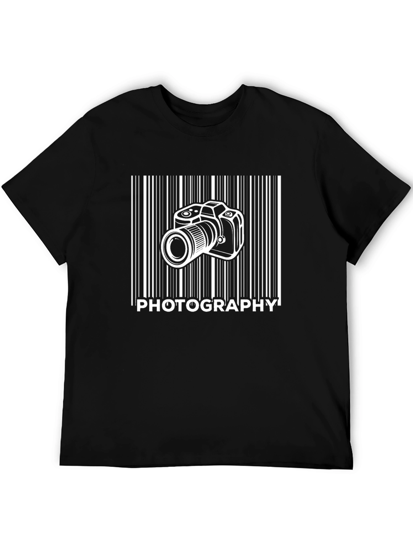 Photography Barcode T-Shirt - Camera Lover Tee