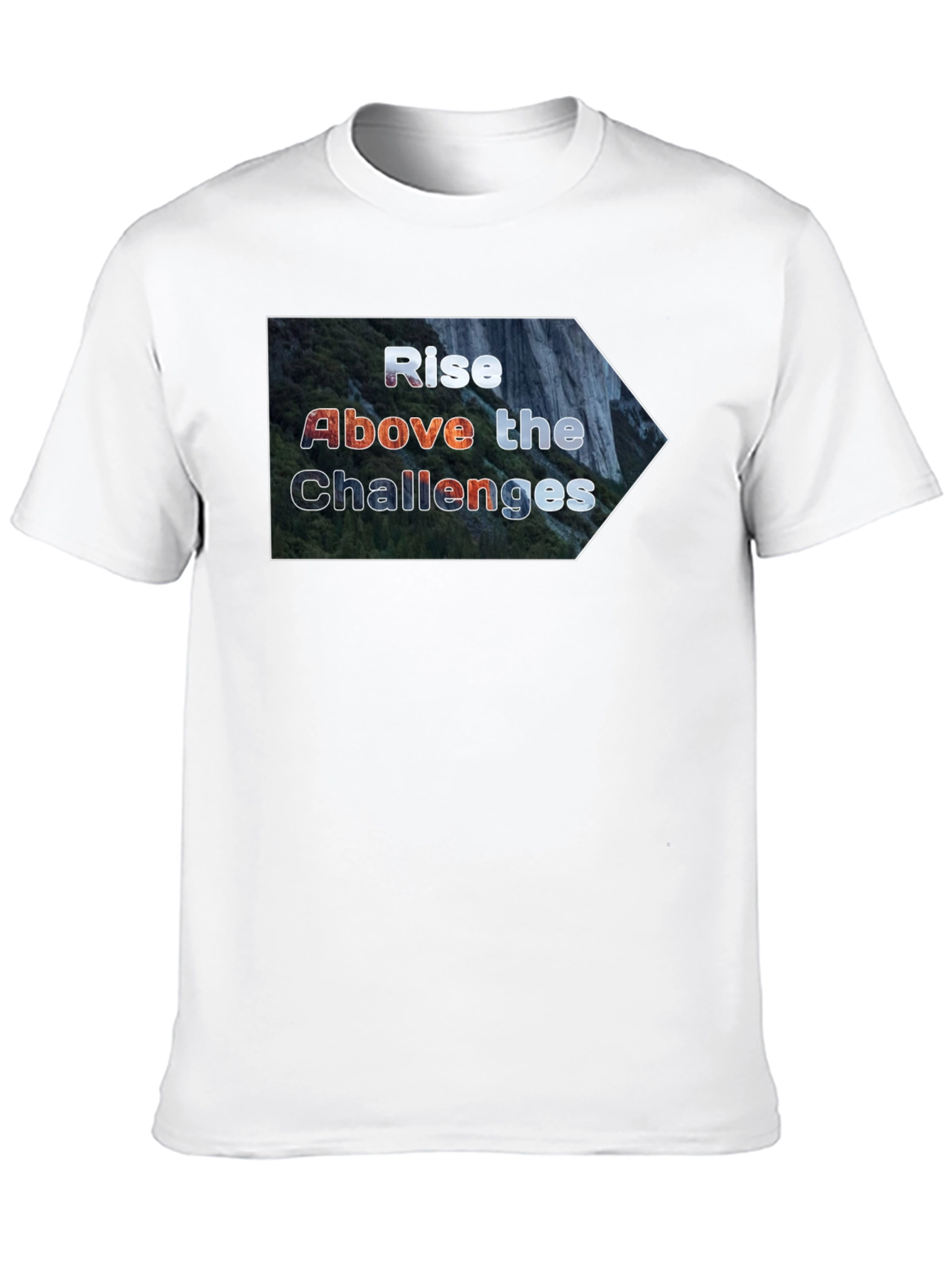 Rise Above Challenges Graphic Tee - Black