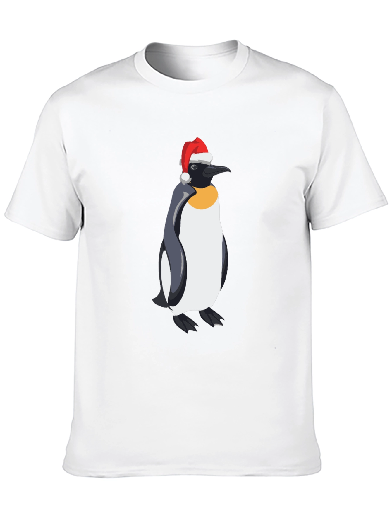 Penguin Santa Hat Graphic Tee - Holiday Style