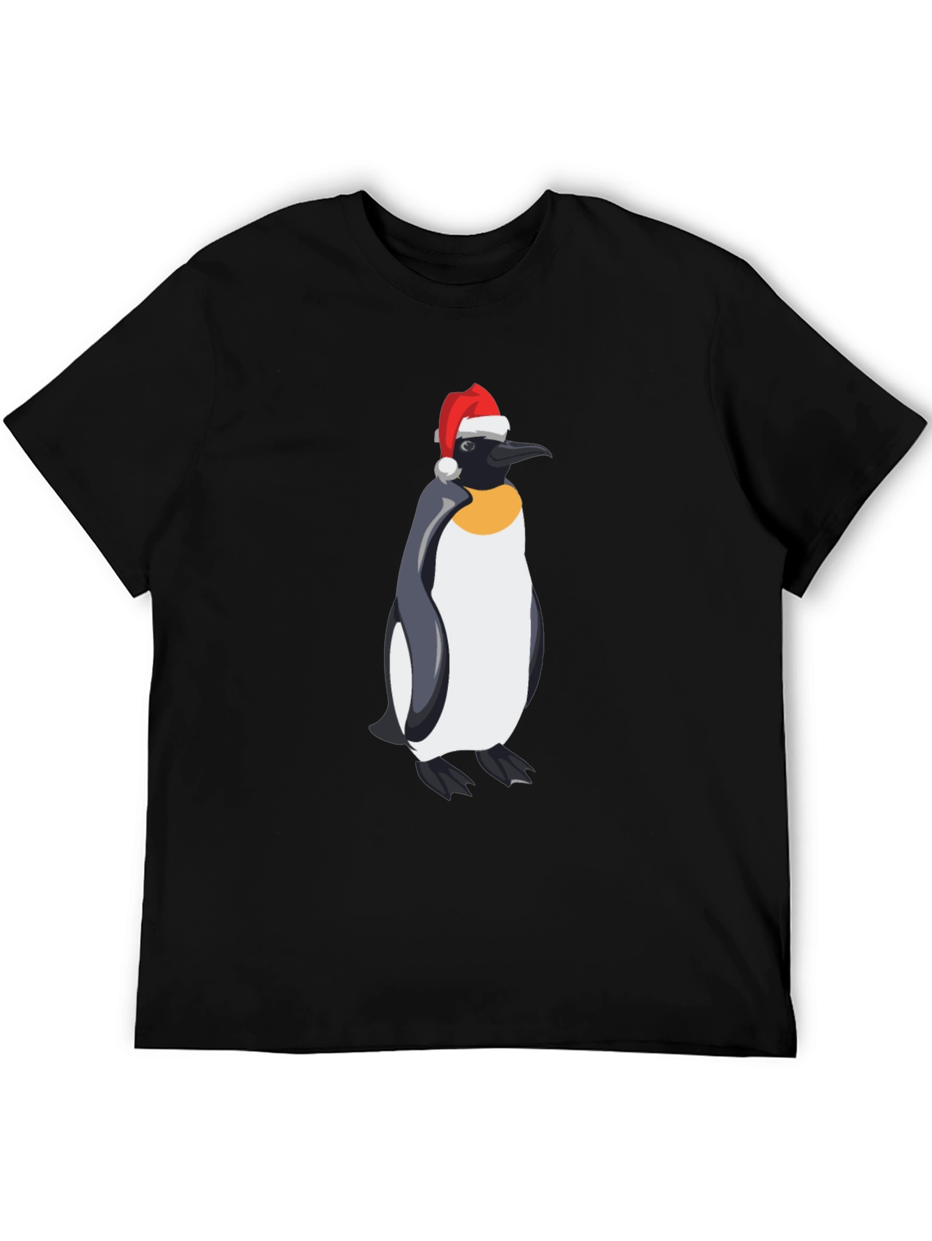 Penguin Santa Hat Graphic Tee - Holiday Style