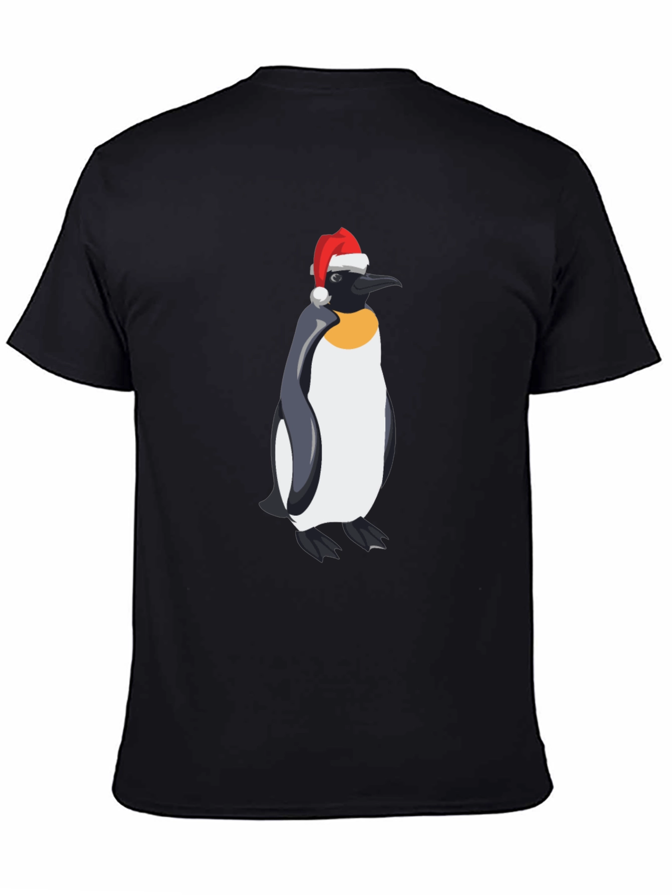 Penguin Santa Hat Graphic Tee - Holiday Style