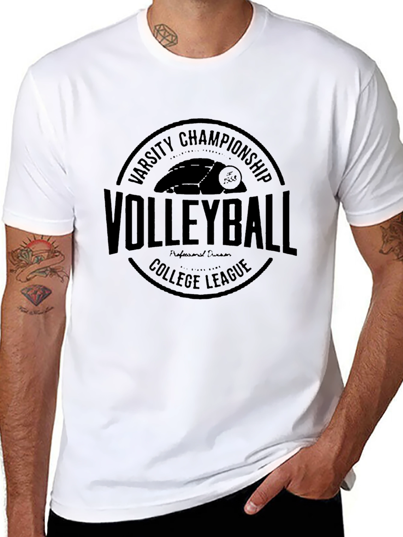 Volleyball Varsity Championship Black T-Shirt