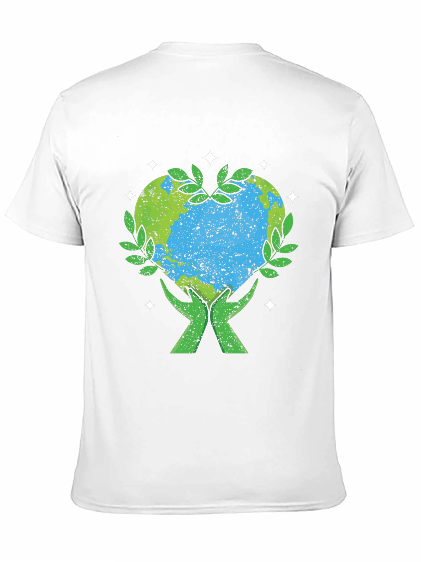 Earth Heart Hands Graphic T-Shirt