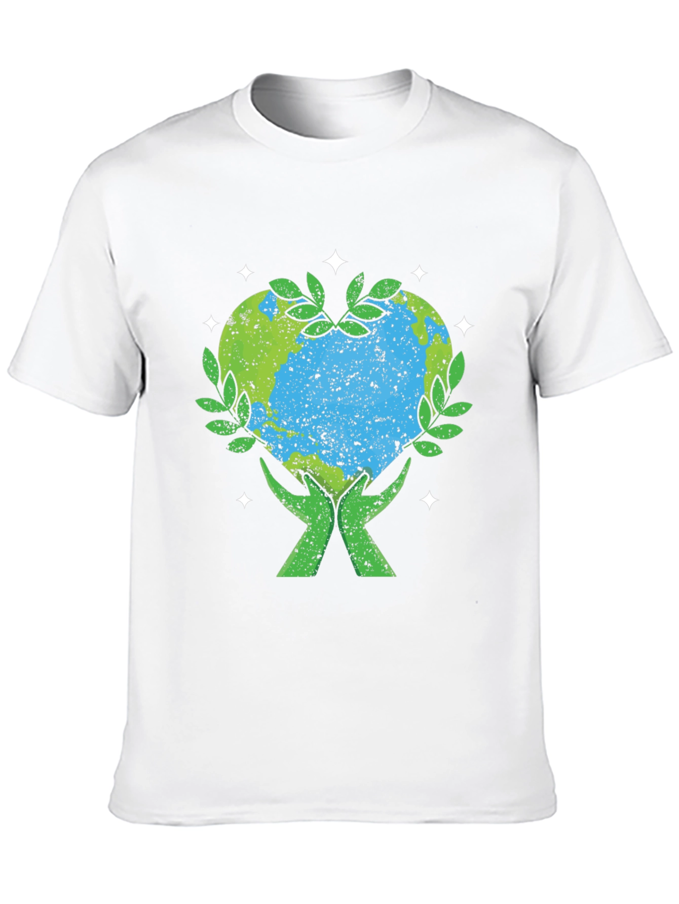 Earth Heart Hands Graphic T-Shirt