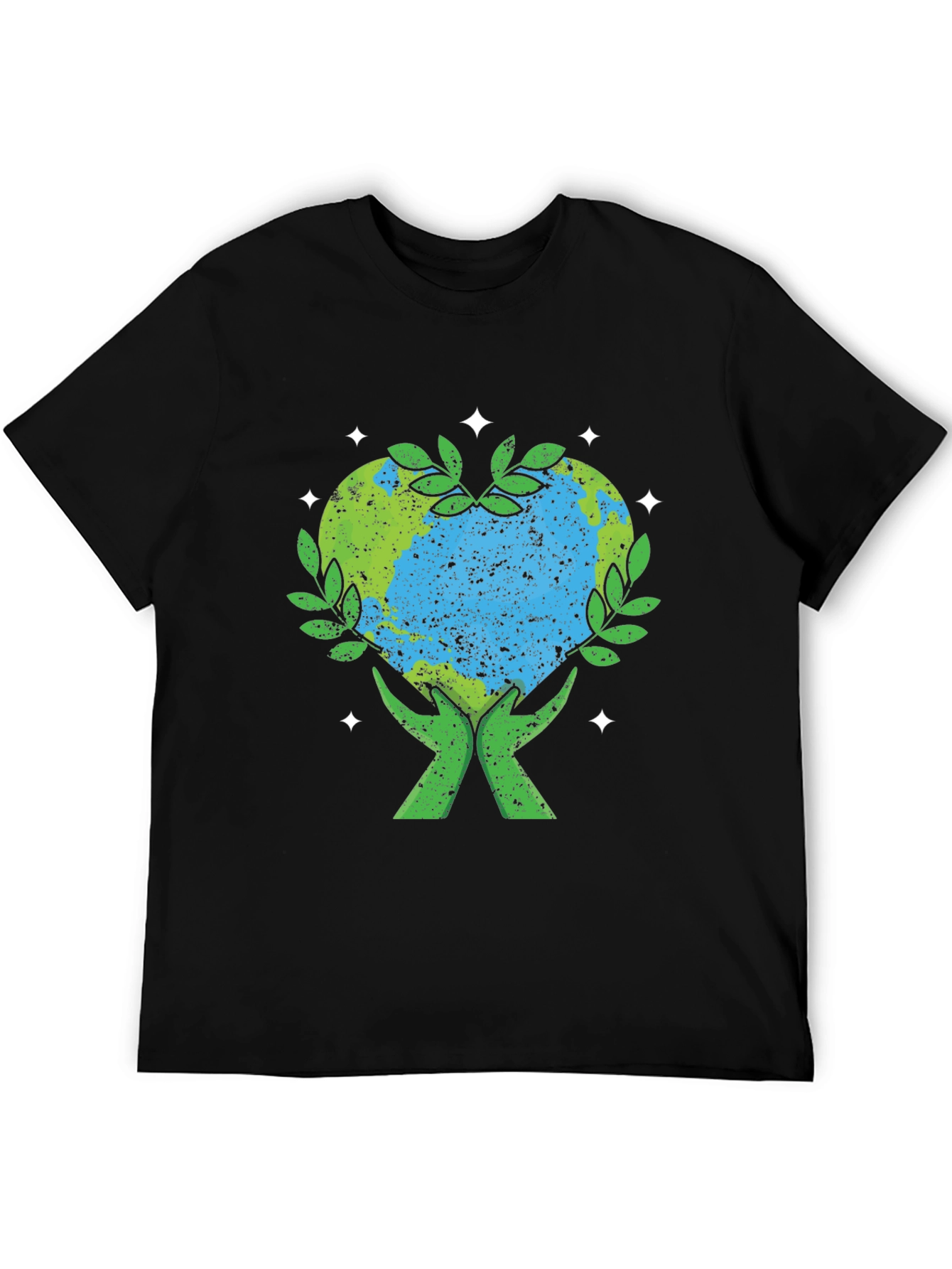 Earth Heart Hands Graphic T-Shirt