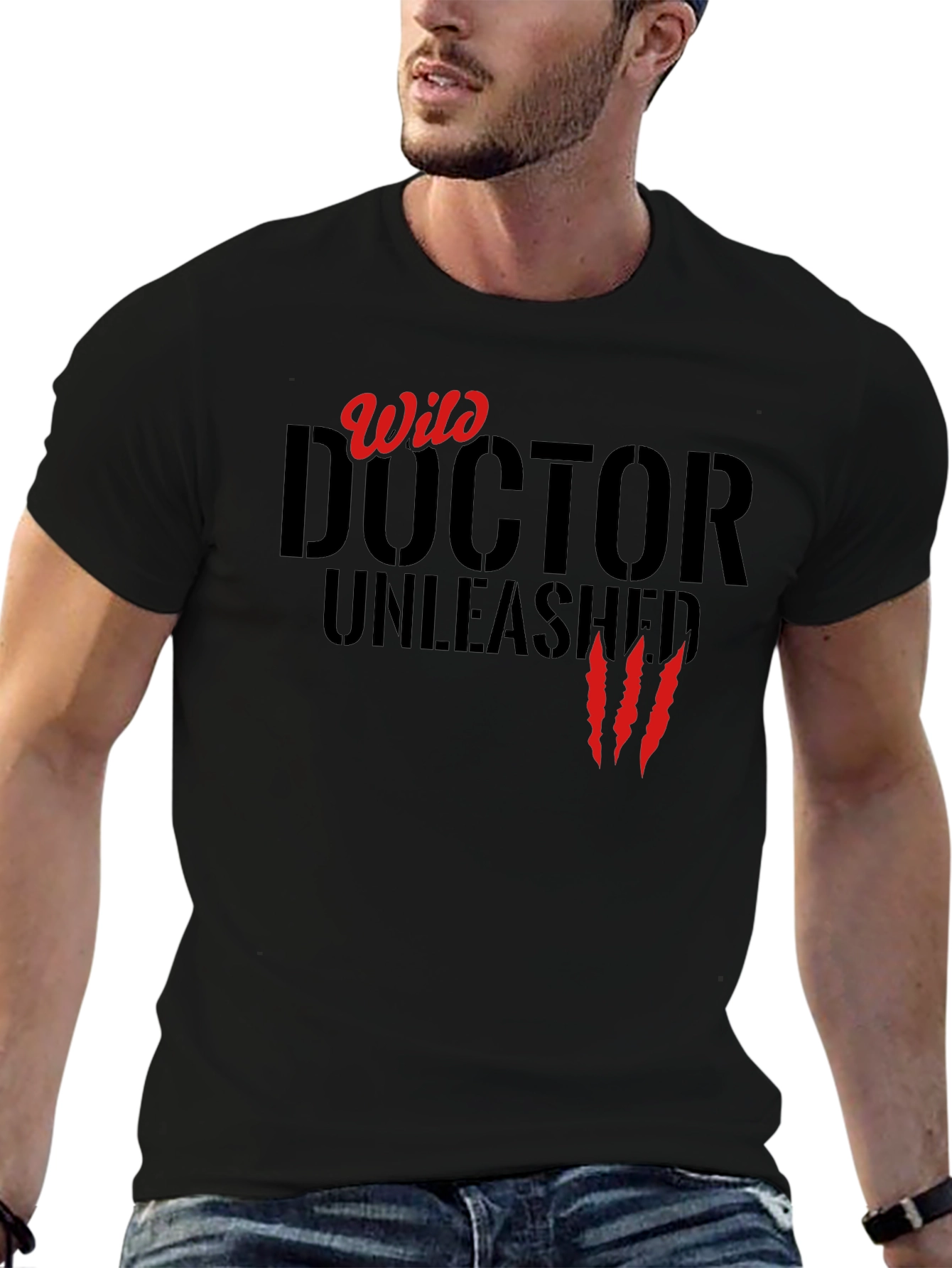 Wild Doctor Unleashed Graphic Tee - Black