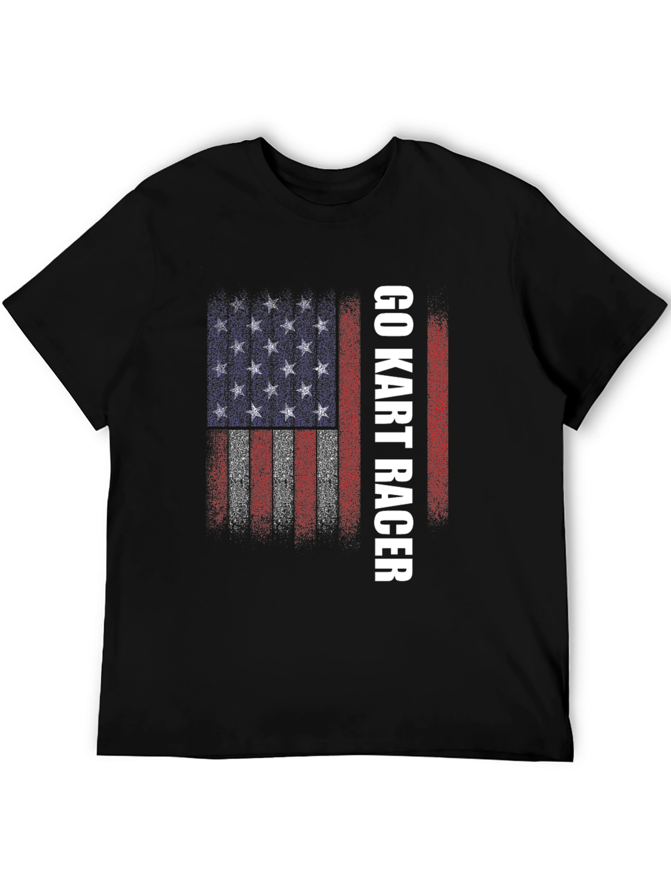 Go Kart Racer American Flag T-Shirt