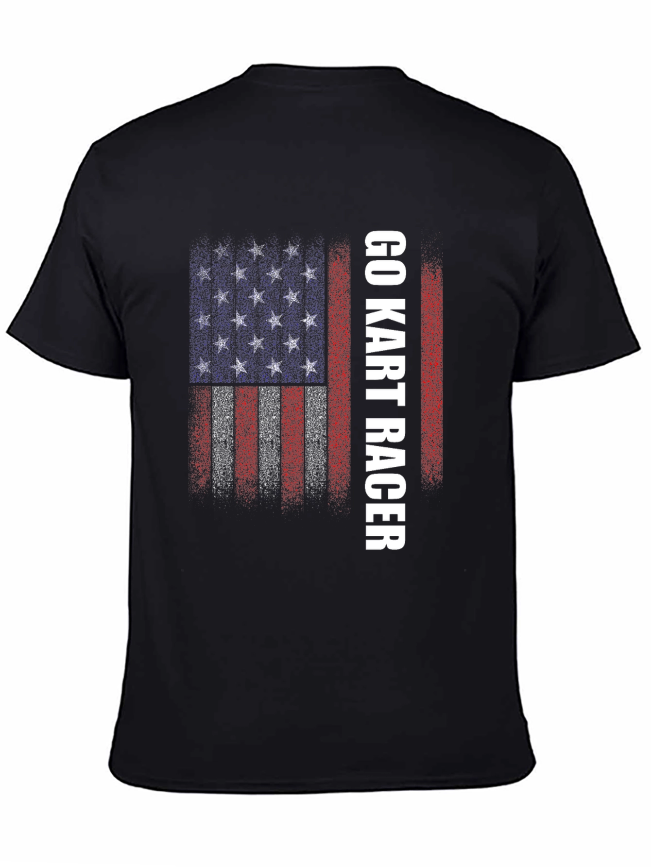 Go Kart Racer American Flag T-Shirt