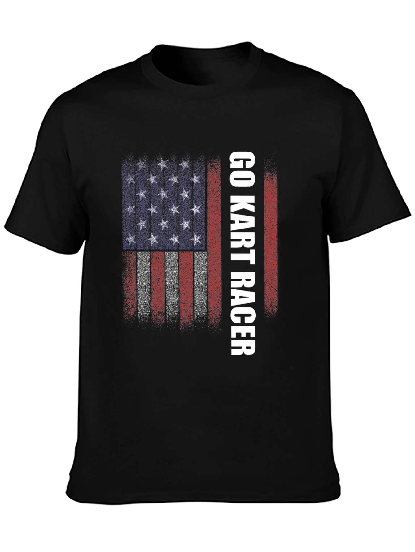 Go Kart Racer American Flag T-Shirt