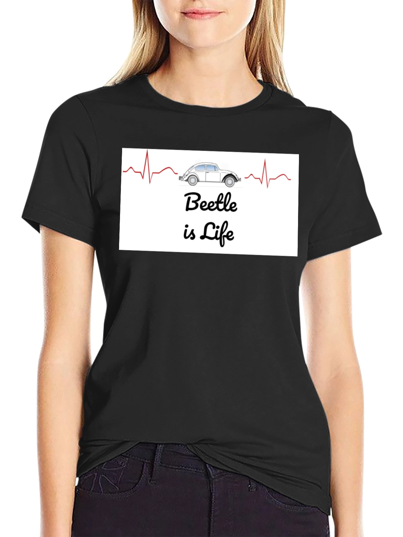 Beetle is Life T-Shirt - Classic Car Heartbeat