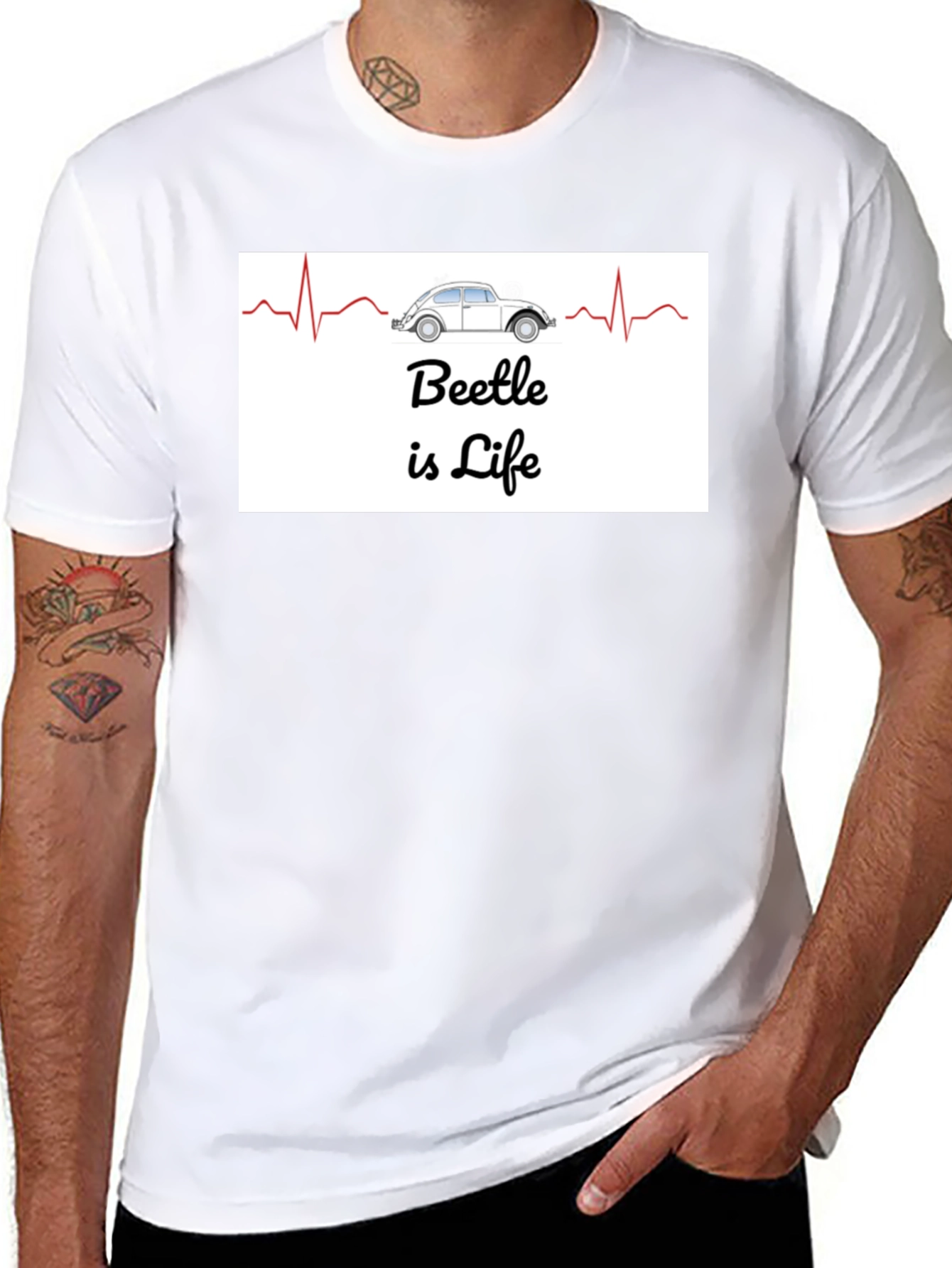 Beetle is Life T-Shirt - Classic Car Heartbeat