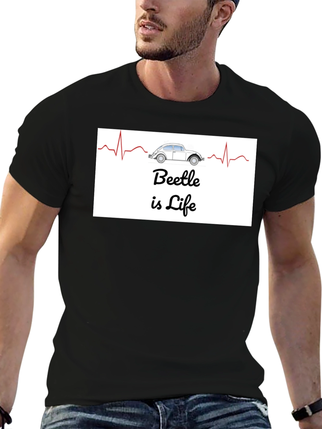 Beetle is Life T-Shirt - Classic Car Heartbeat
