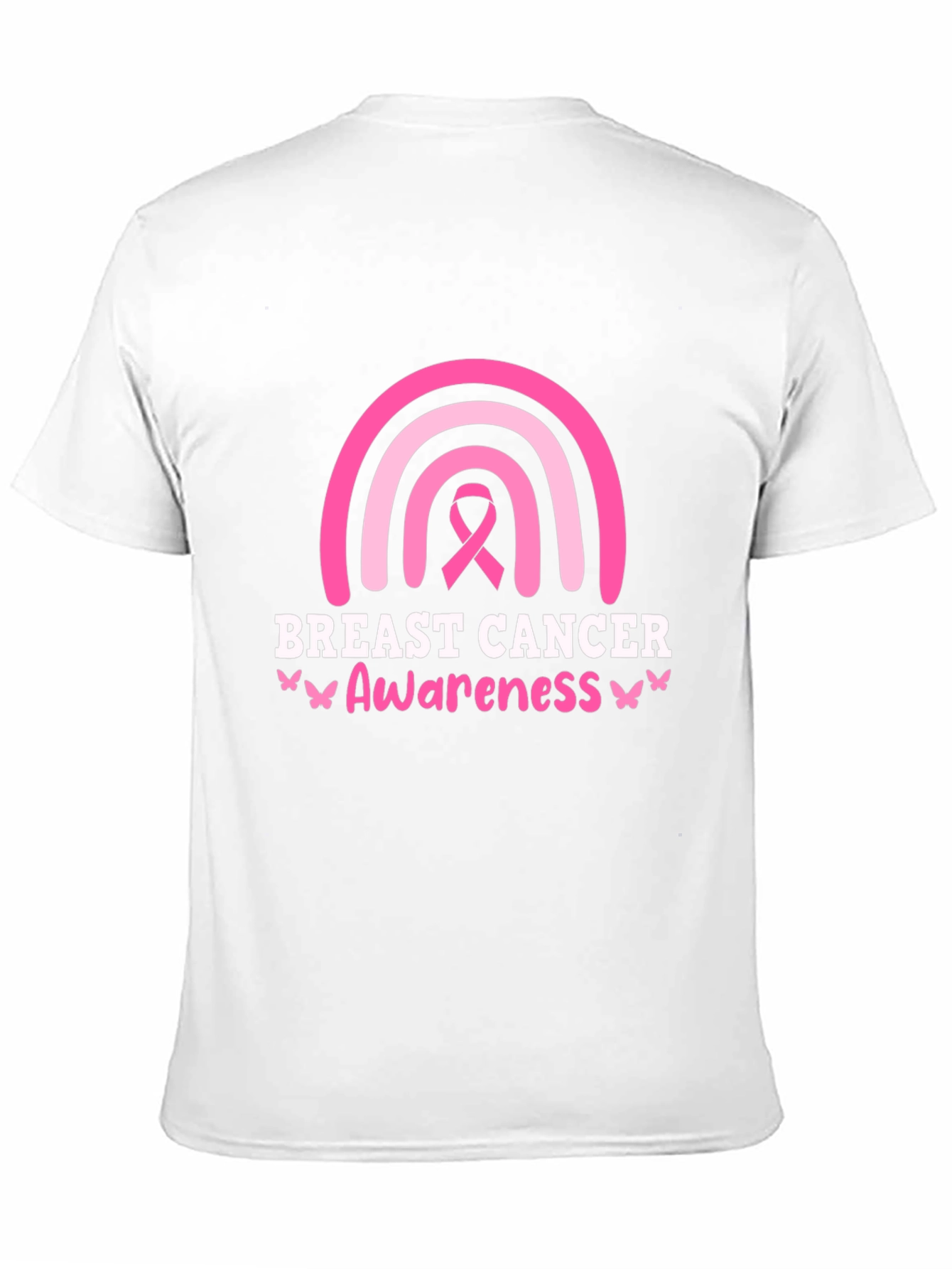 Breast Cancer Awareness Ribbon Rainbow Graphic T-Shirt