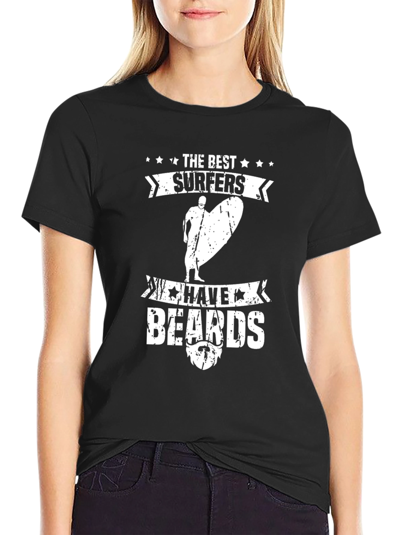 The Best Surfers Have Beards Graphic T-Shirt