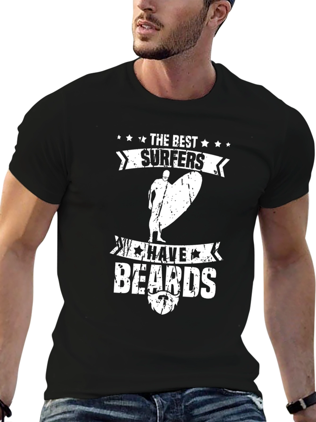 The Best Surfers Have Beards Graphic T-Shirt