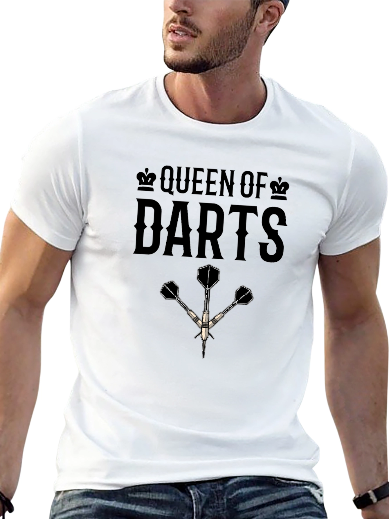 Queen of Darts T-Shirt - Unique Dart Player Apparel