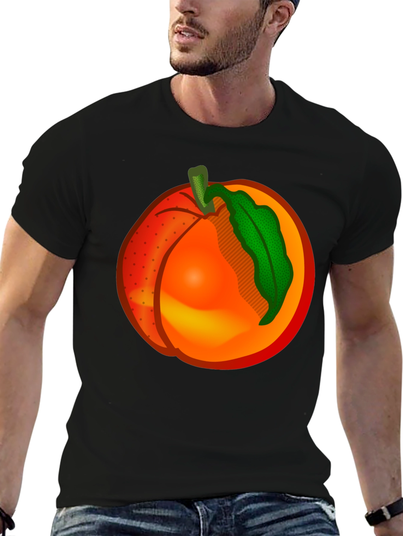 Peach Graphic Print T-Shirt