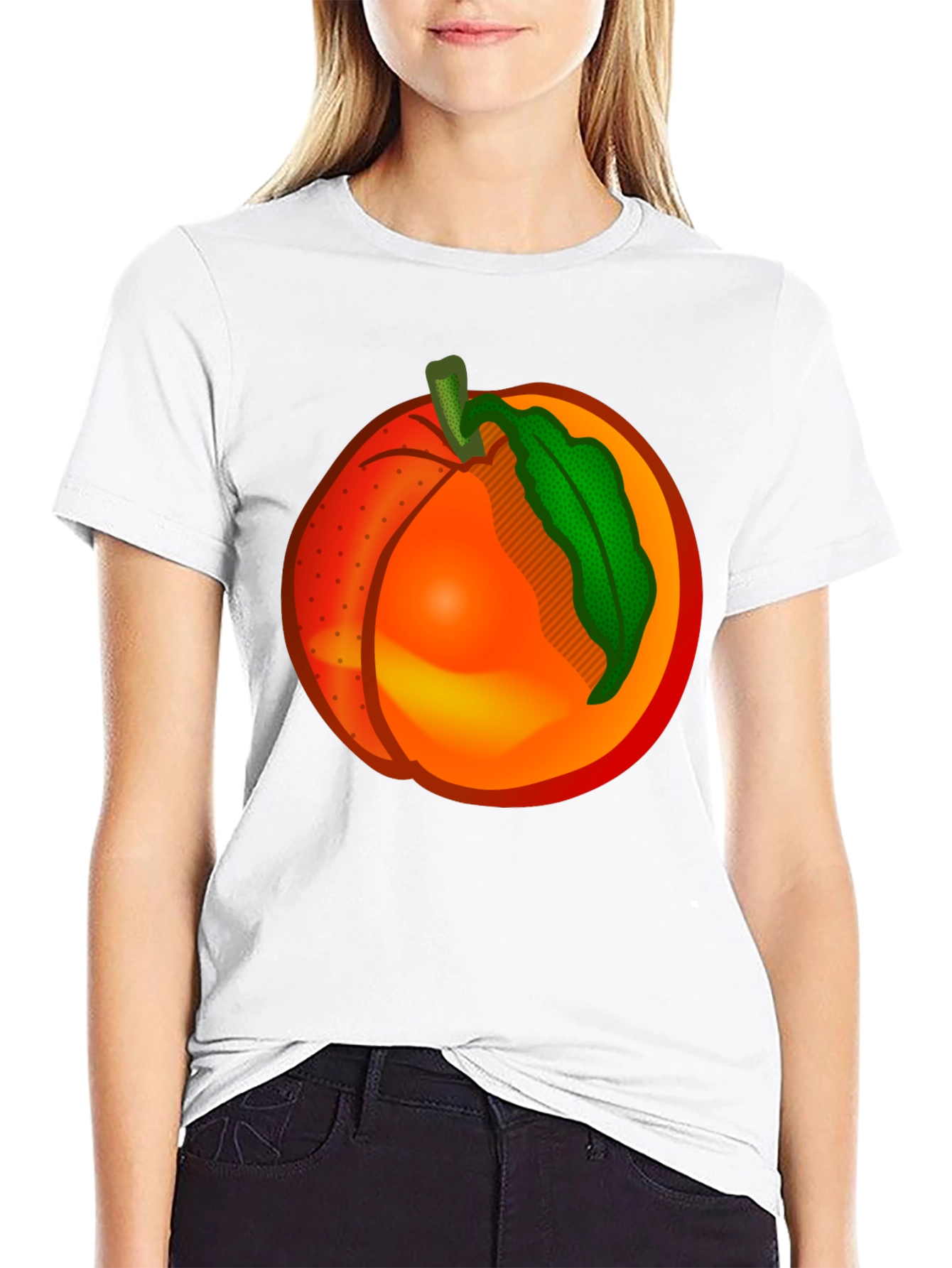 Peach Graphic Print T-Shirt