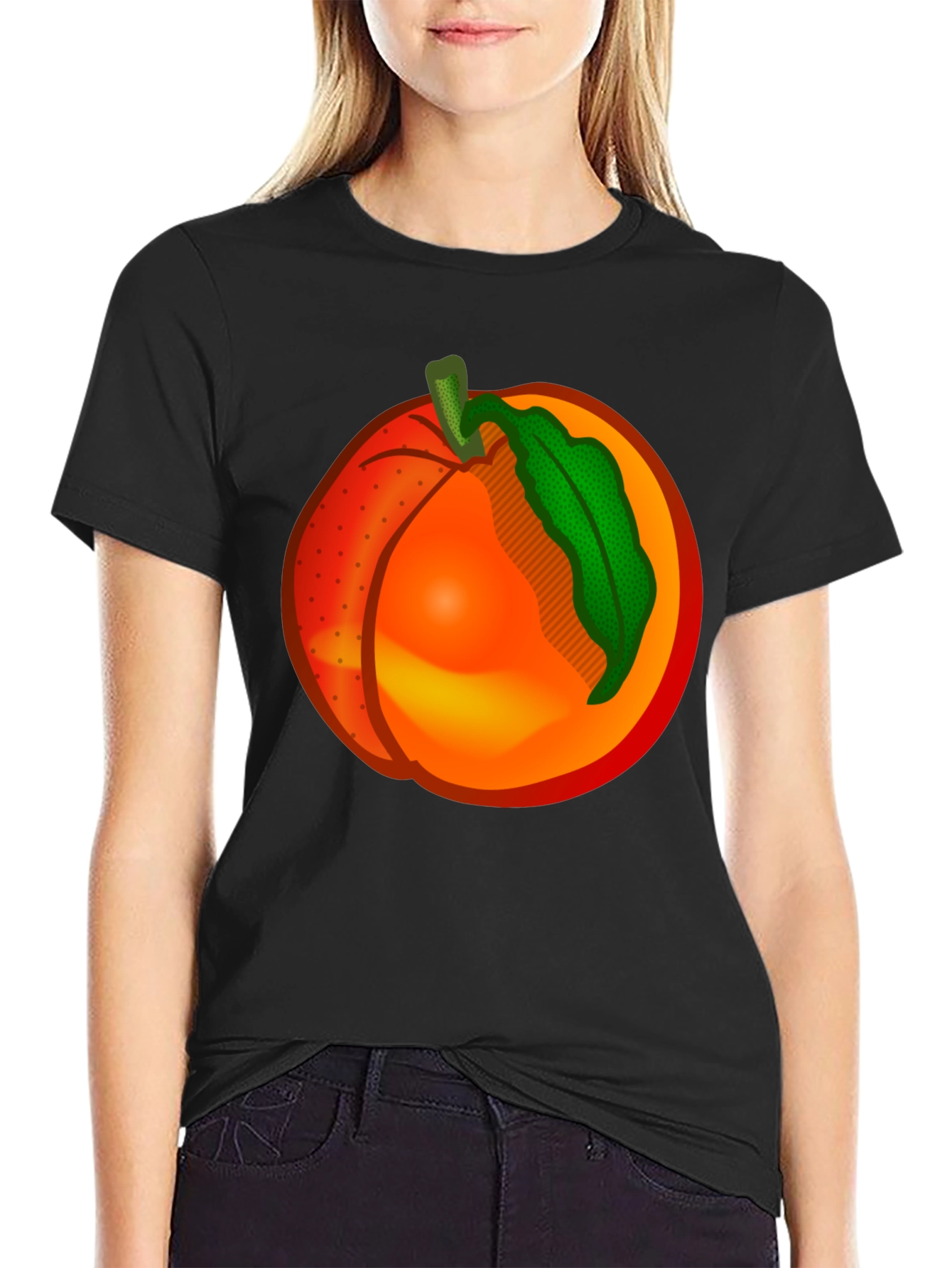Peach Graphic Print T-Shirt
