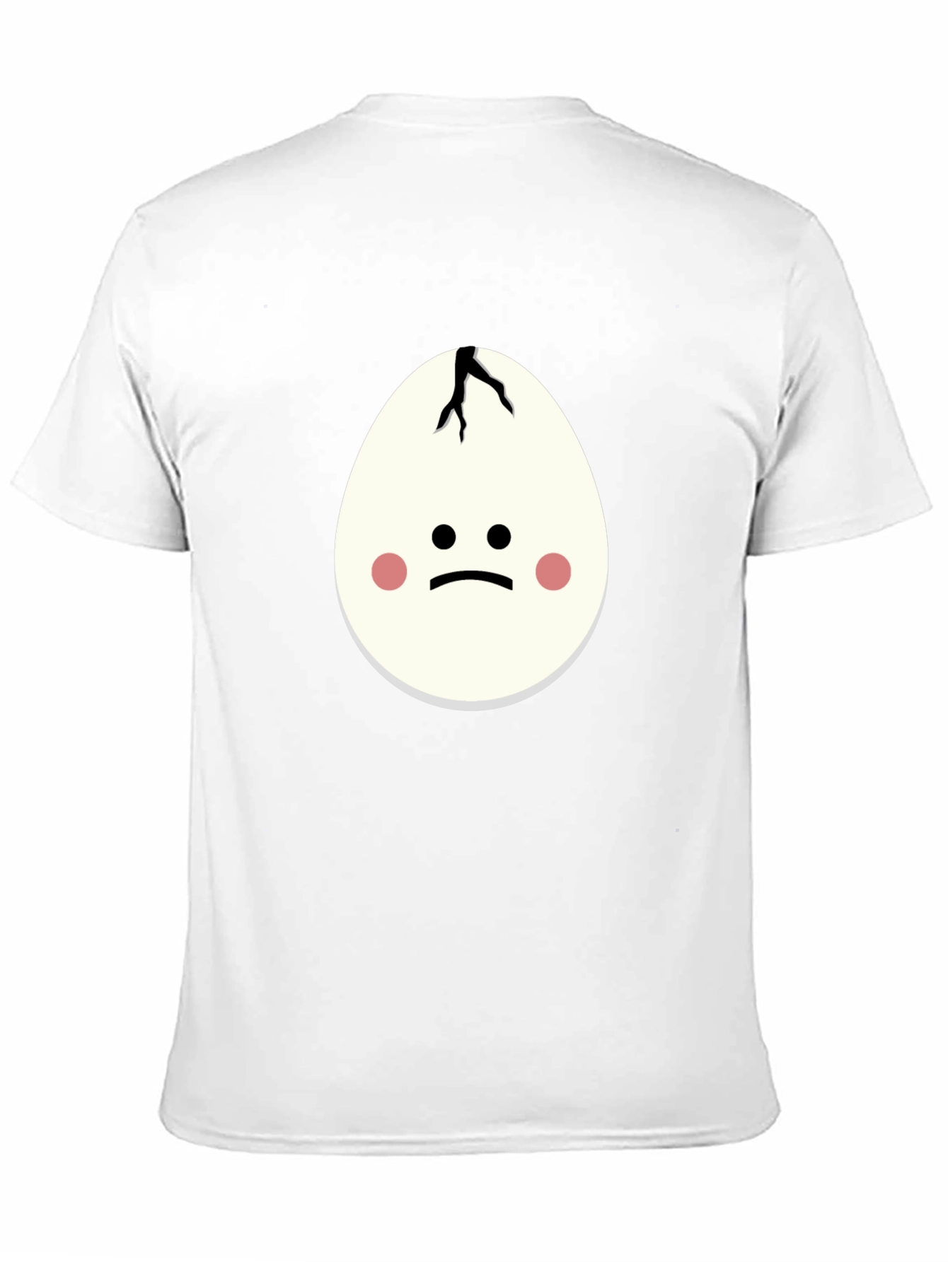 Cracked Egg Face Graphic T-Shirt - Unisex Black Tee