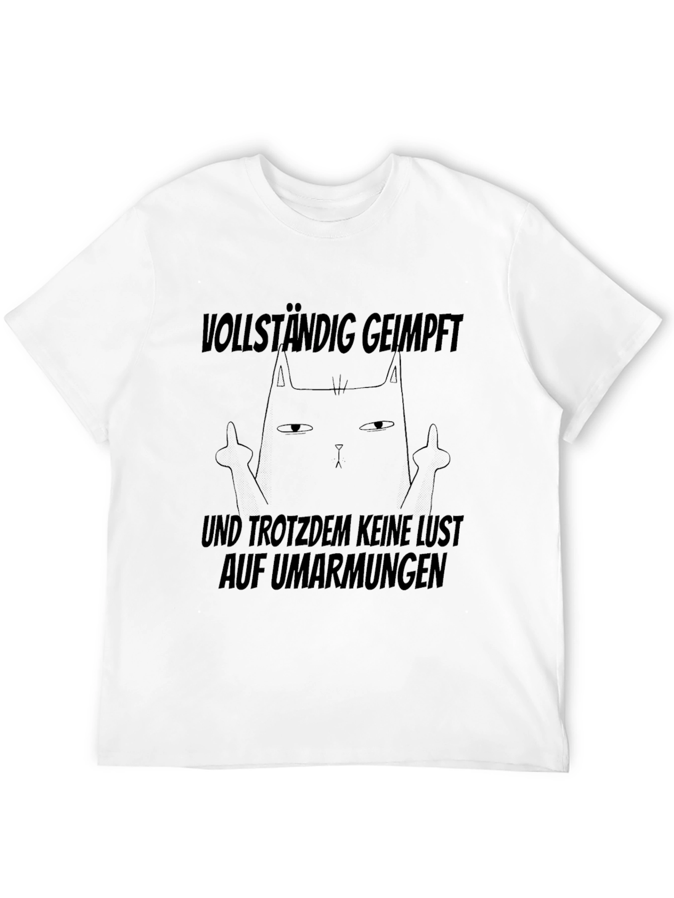 Vollständig Geimpft Cat Graphic Tee
