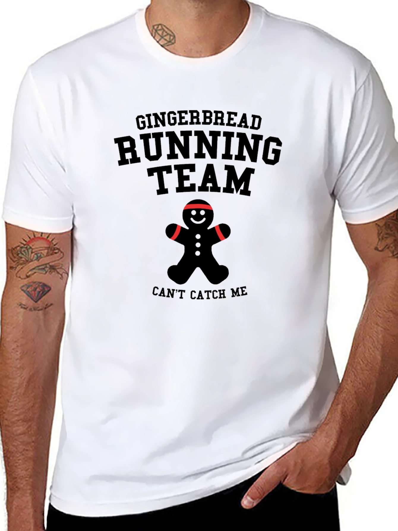 Gingerbread Running Team Graphic Tee