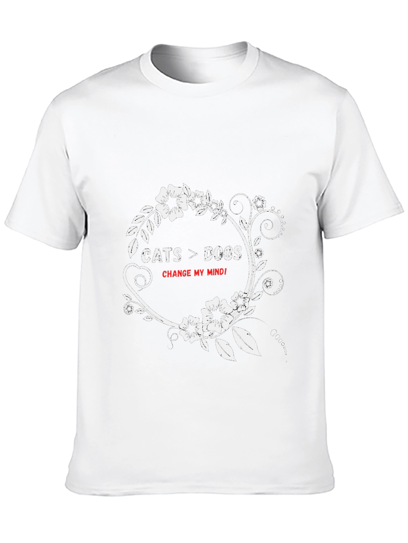 Cats vs Dogs T-Shirt - Change My Mind!