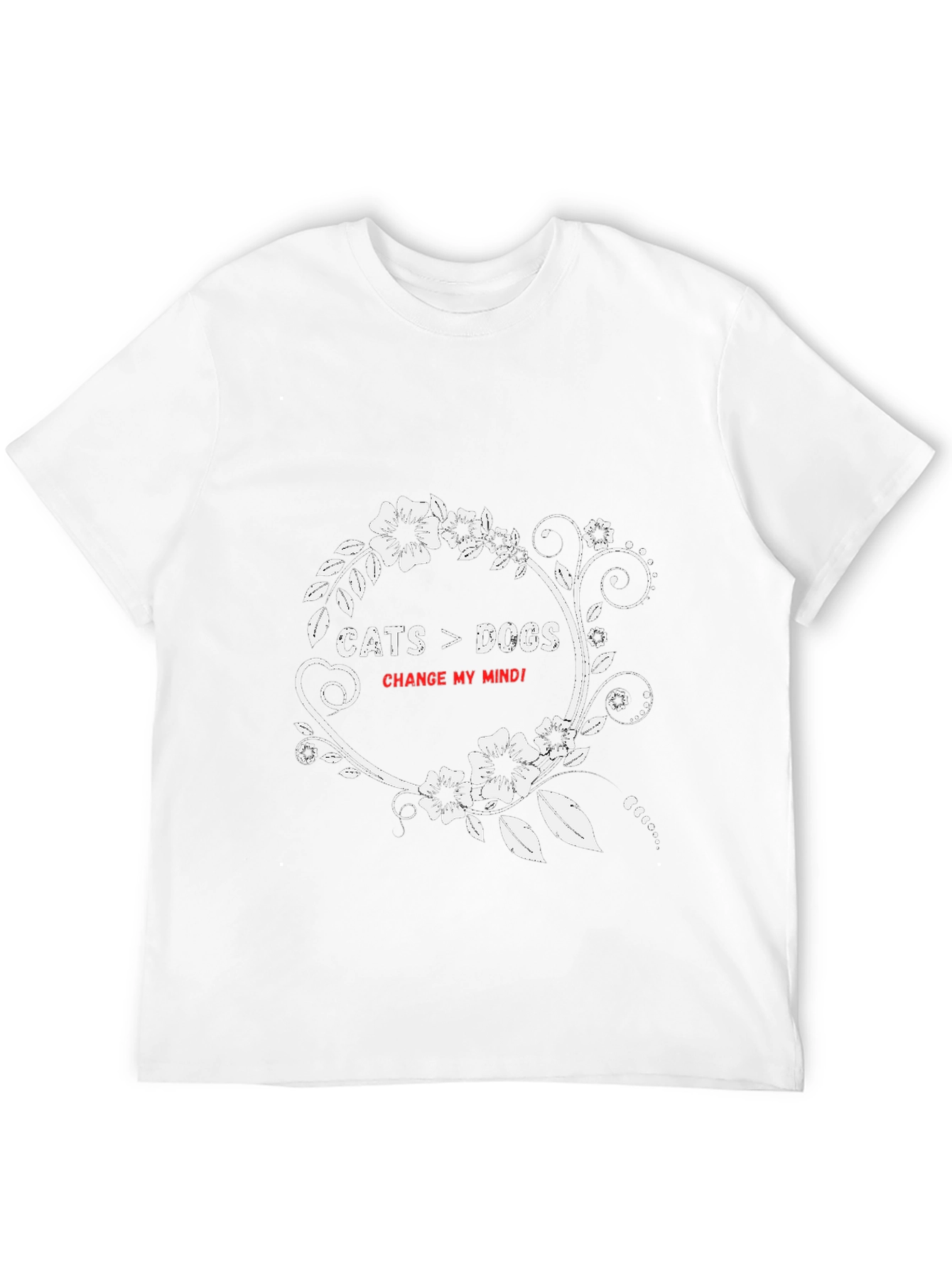 Cats vs Dogs T-Shirt - Change My Mind!