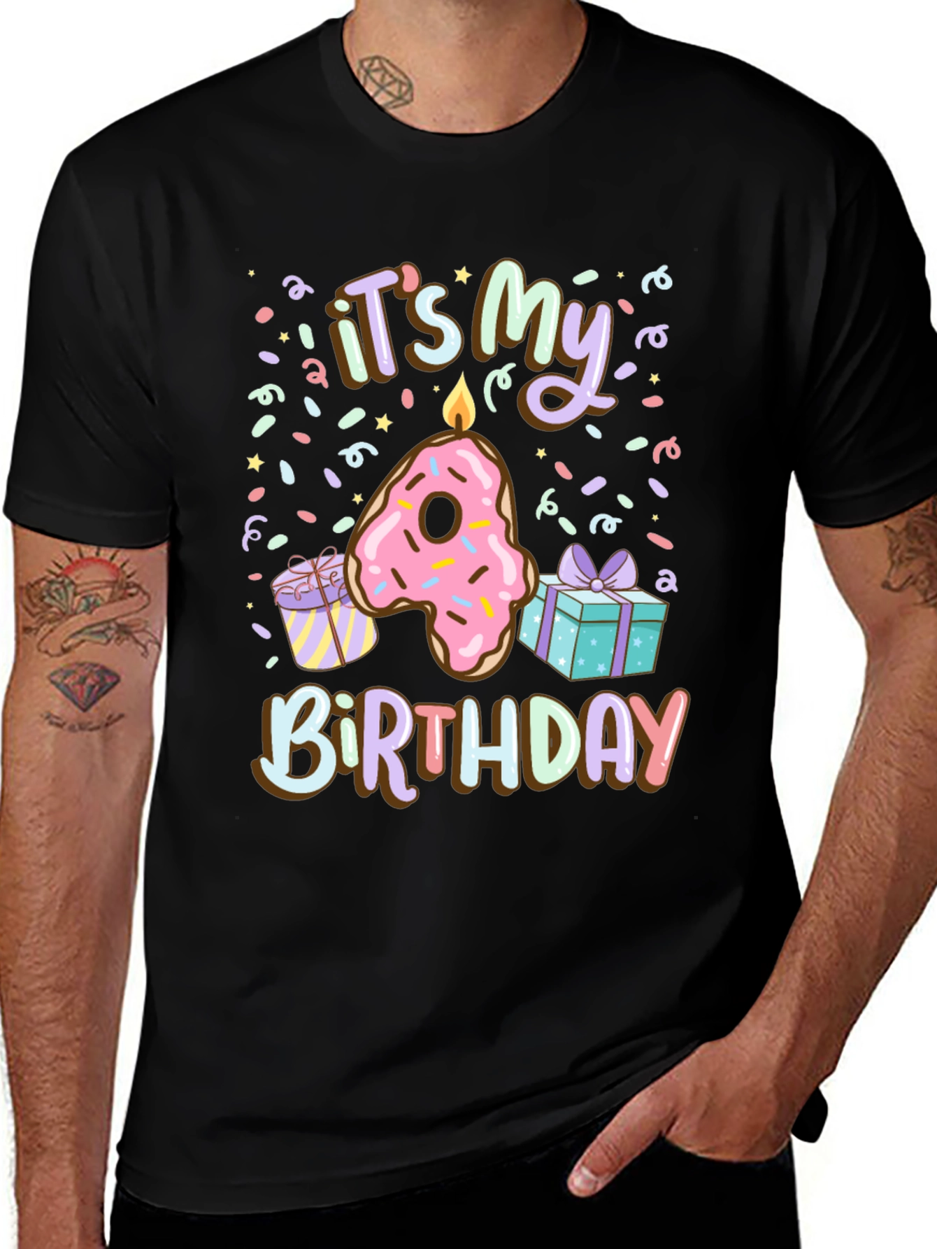 Its My 4th Birthday Donut T-Shirt