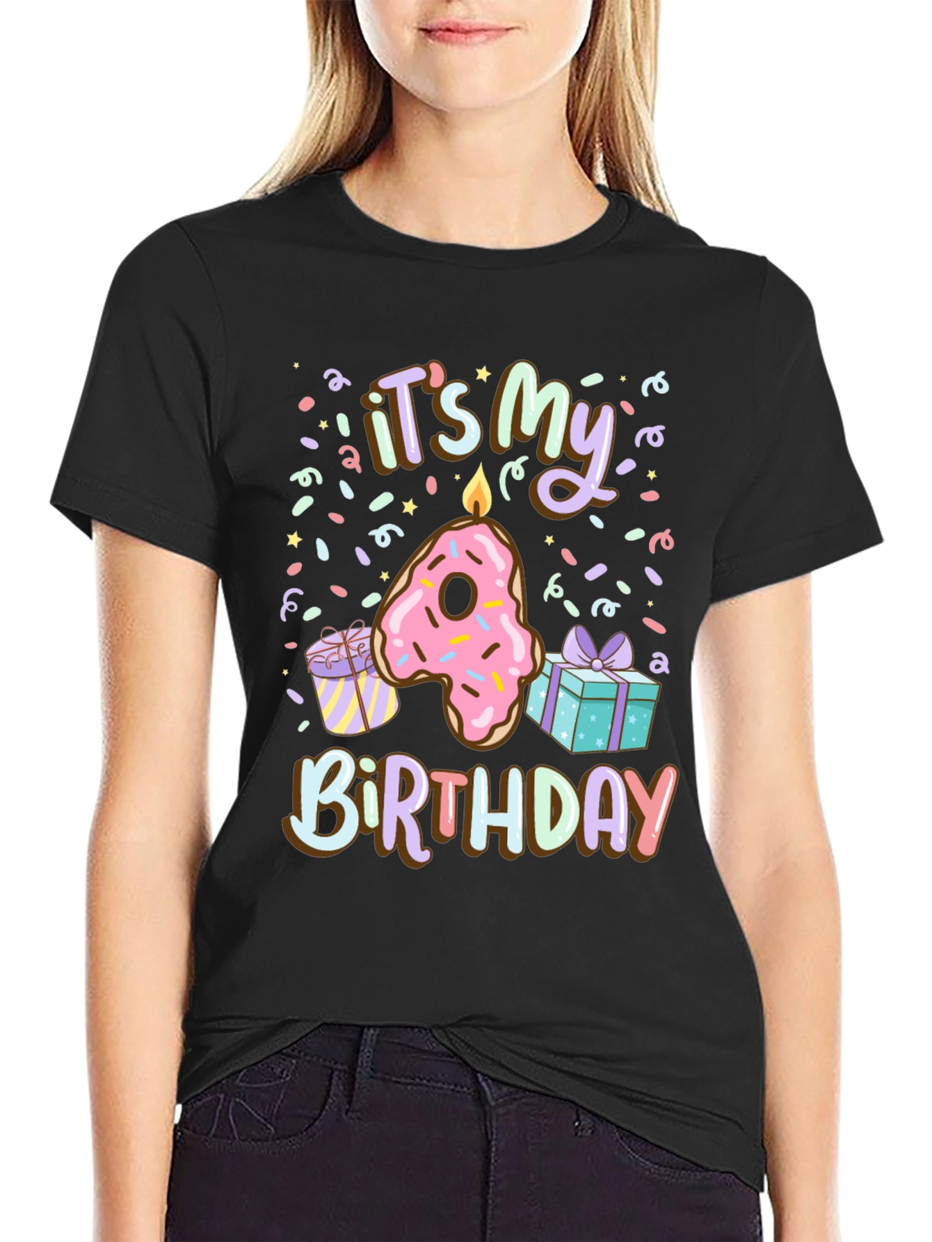 Its My 4th Birthday Donut T-Shirt