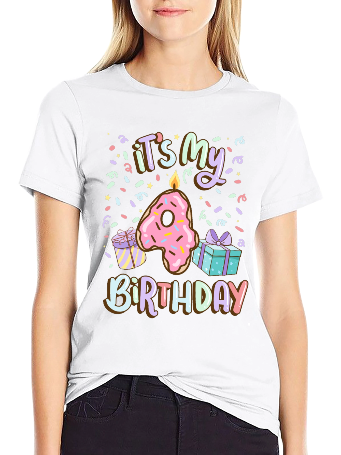 Its My 4th Birthday Donut T-Shirt