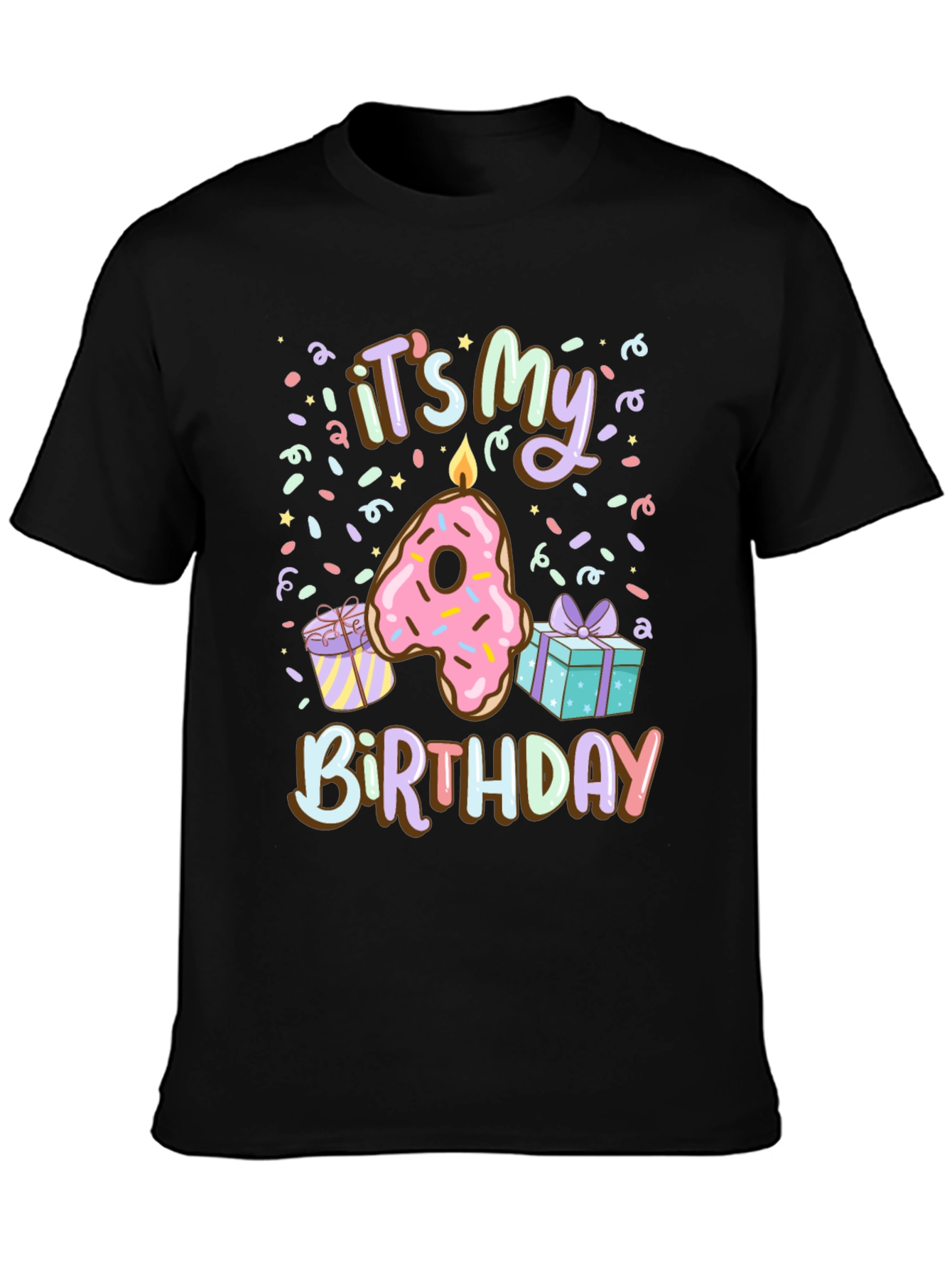 Its My 4th Birthday Donut T-Shirt