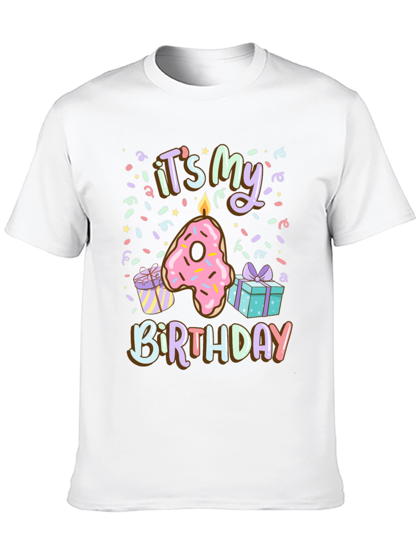 Its My 4th Birthday Donut T-Shirt