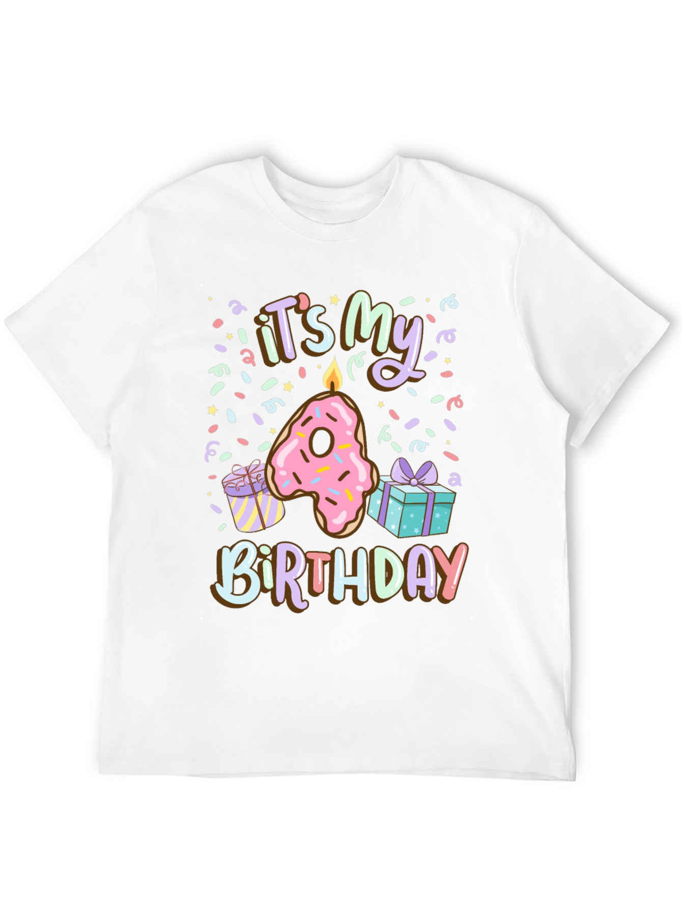 Its My 4th Birthday Donut T-Shirt