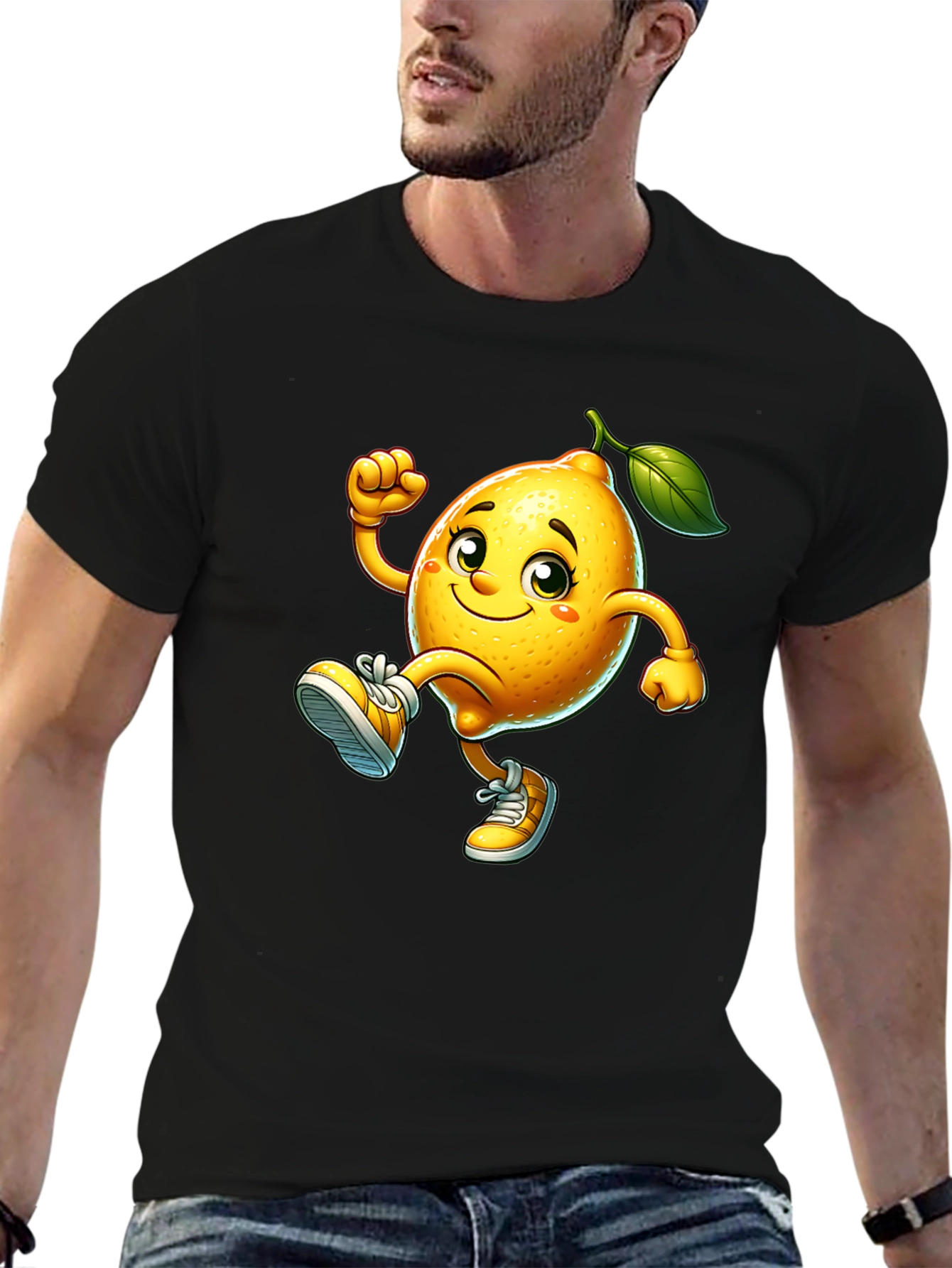 Cartoon Lemon Graphic T-Shirt