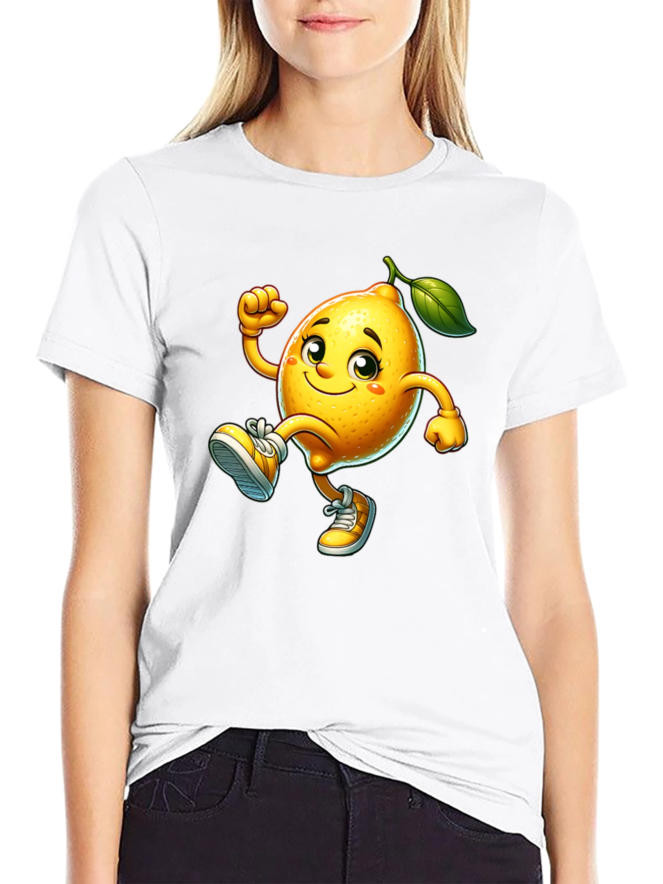 Cartoon Lemon Graphic T-Shirt