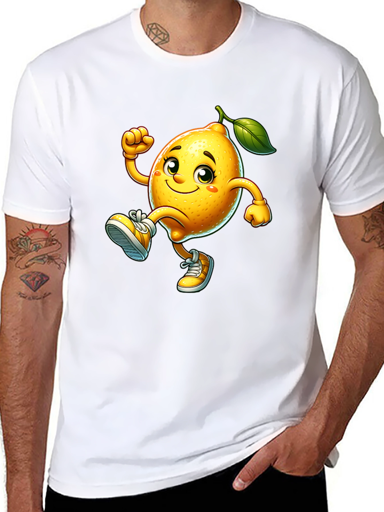 Cartoon Lemon Graphic T-Shirt